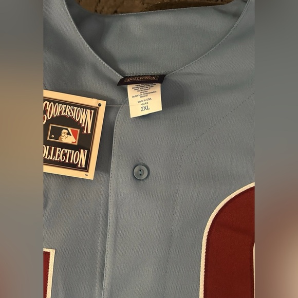 Majestic Authentic Phillies Jimmy Rollins Cooperstown Baseball Jersey Men’s 2XL - Picture 4 of 6